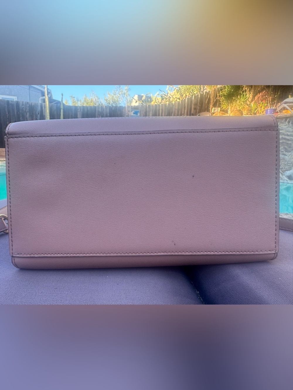 Carvela Kurt Geiger Mauve Pink Structured Satchel Crossbody Bag GUC - Picture 7 of 16
